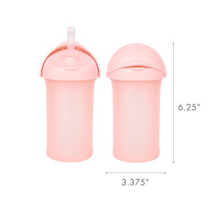 Swig Silicone Straw Bottle 295ml - Pink