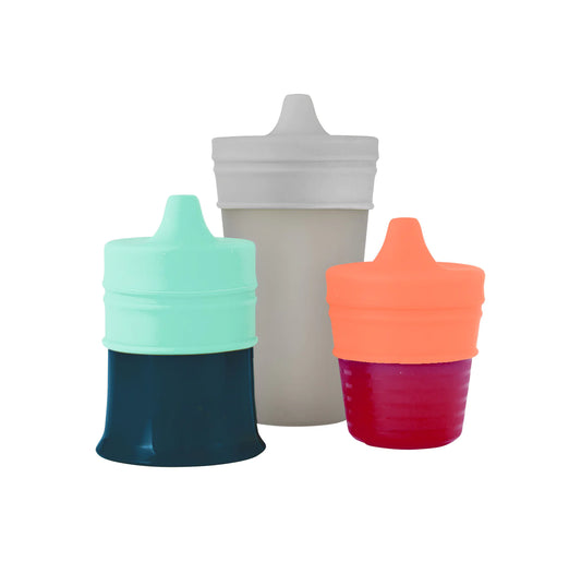 Snug Stretchy Silicone Reusable Spout Lids & Containers