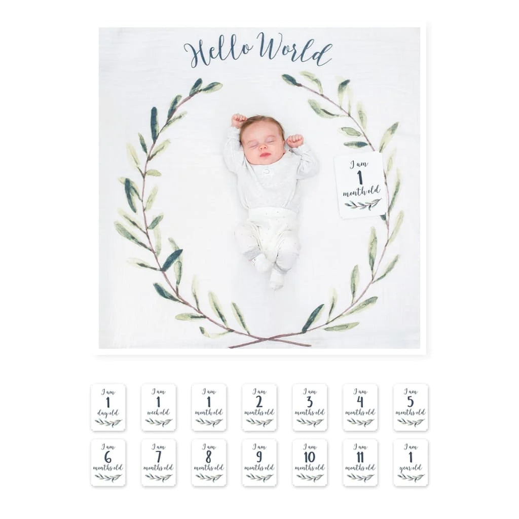 Baby's First Year™ Blanket & Cards Set -  Hello World