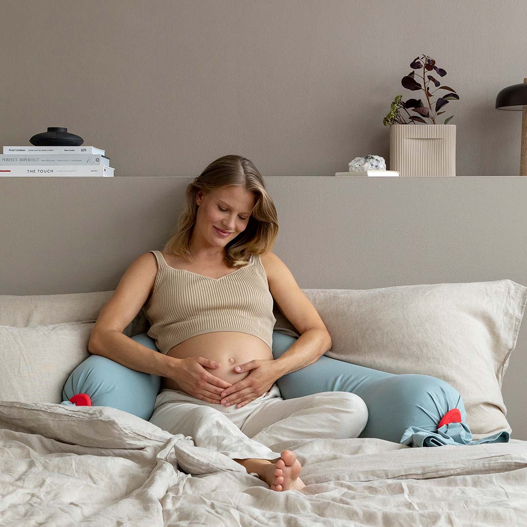 Pregnancy Pillow - Eucalyptus/Coral