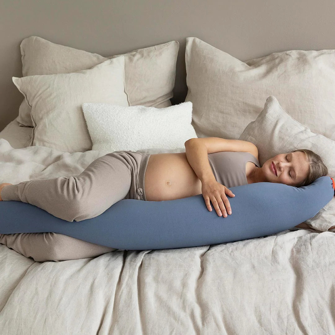 Pregnancy Pillow - Dusty Blue/Orange