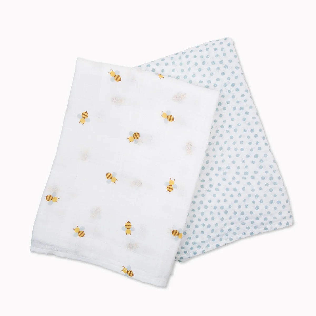 2-pack Cotton Swaddles - Bees & Dots