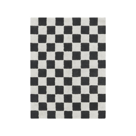 Washable Rug - Tiles - Dark Grey